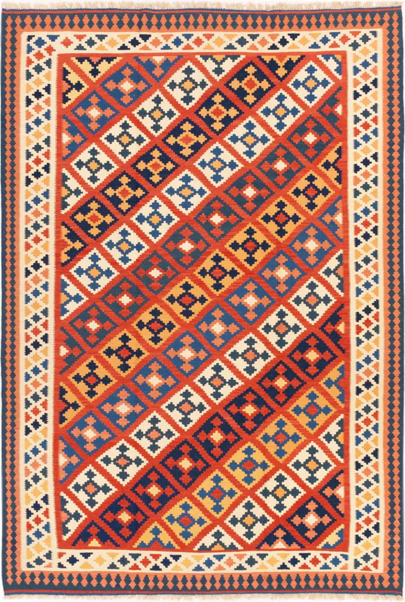 Tapis persan Kilim Fars Ghashghai 297x209 297x209, Tapis persan Tissé à la main