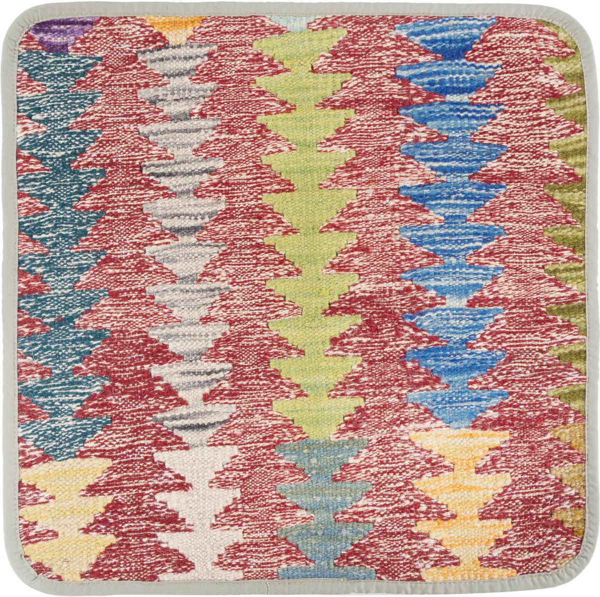Afghan rug Kilim Afghan Cushion Cover 45x45 45x45, Persian Rug Knotted by hand