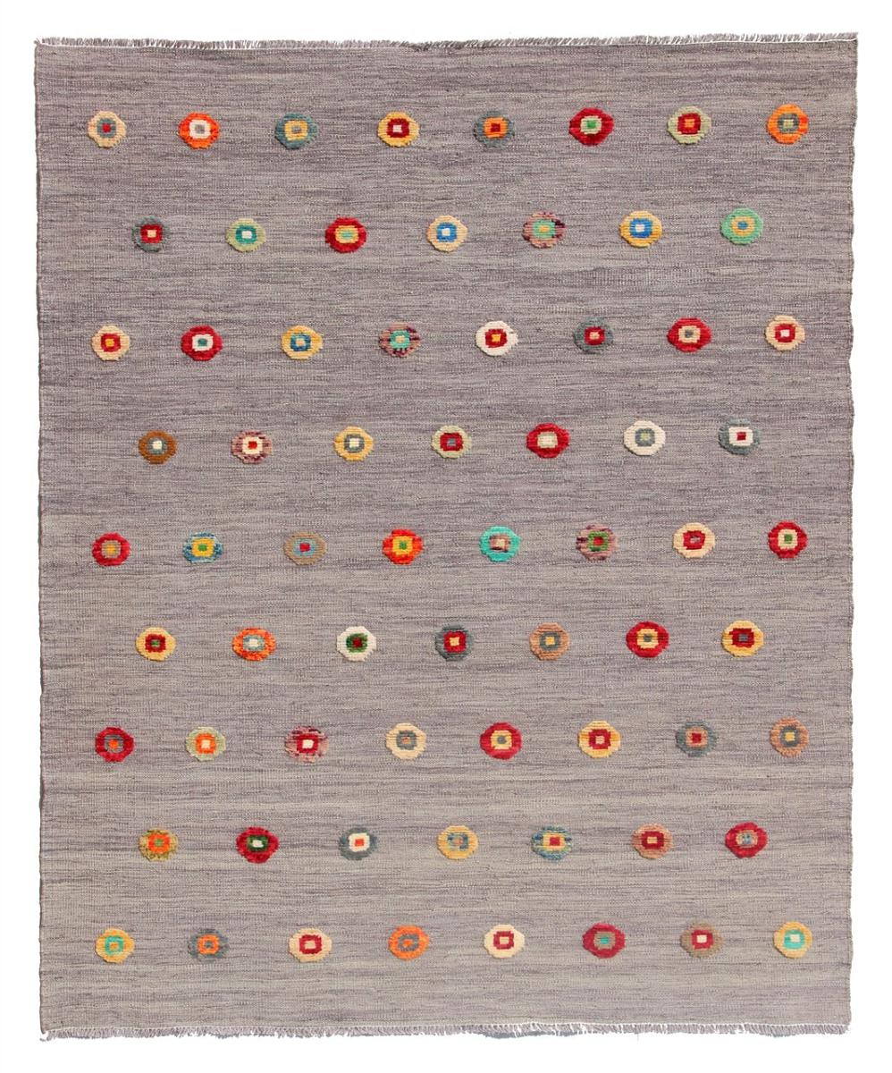 Alfombra afgana Kilim Afghan Nimbaft Edition 197x150 197x150, Alfombra persa Tejido a mano