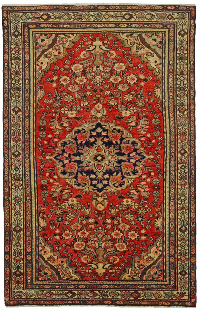 Persisk tæppe Hosseinabad 214x139 214x139, Persisk tæppe Knyttet i hånden