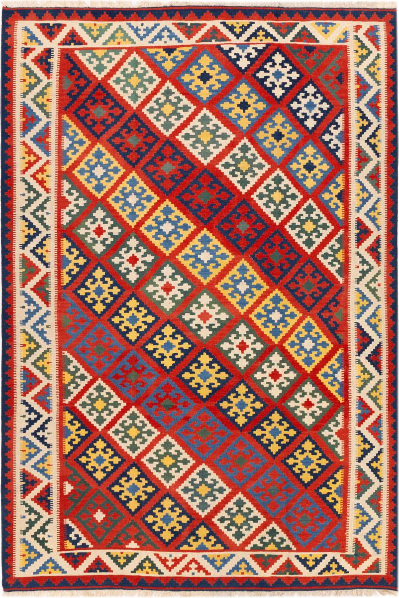 Tapis persan Kilim Fars Shiraz 303x206 303x206, Tapis persan Tissé à la main