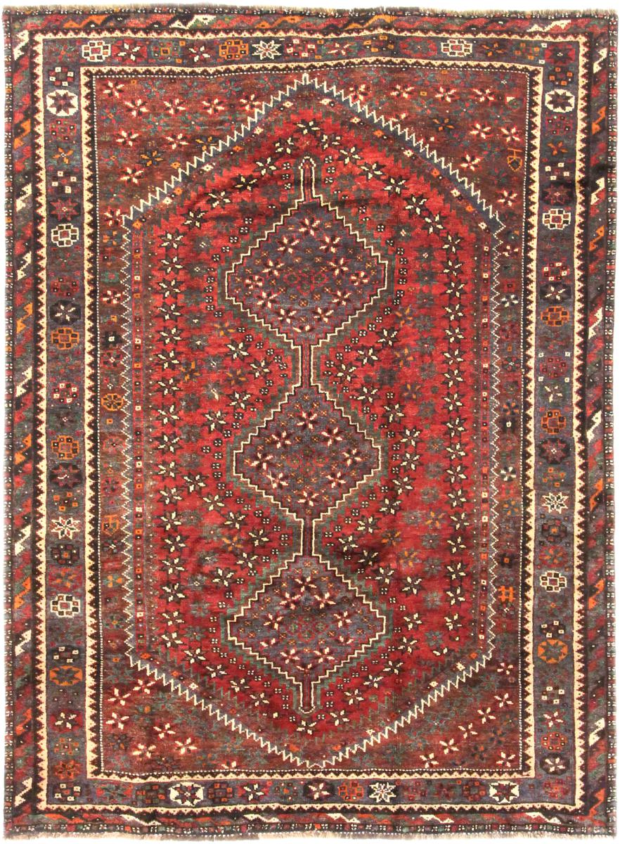 Tapete persa Shiraz 214x159 214x159, Tapete persa Atado à mão