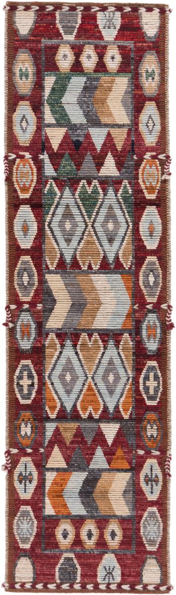 Afghan rug Berber Ghashghai 287x80 287x80, Persian Rug Knotted by hand