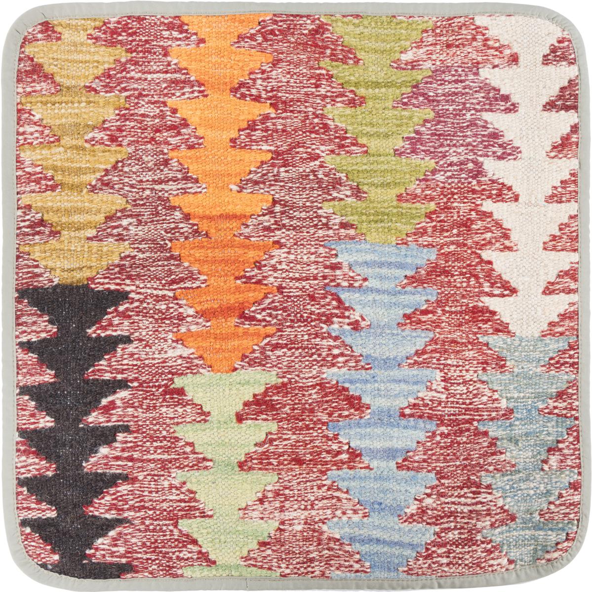 Afghanska mattan Kilim Afghan Kuddfodral 45x45 45x45, Persisk matta Knuten för hand