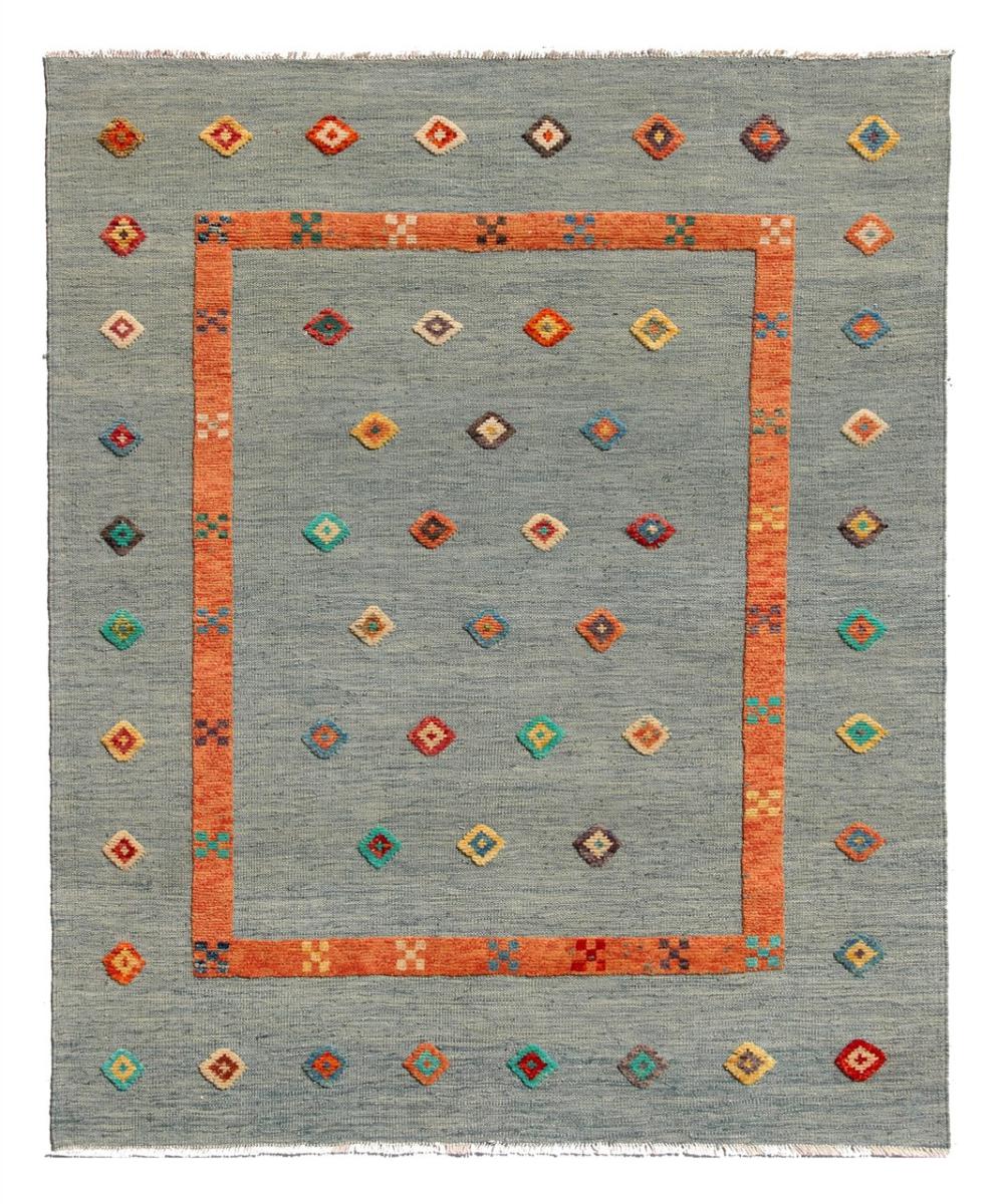 Alfombra afgana Kilim Afghan Nimbaft Edition 199x153 199x153, Alfombra persa Tejido a mano