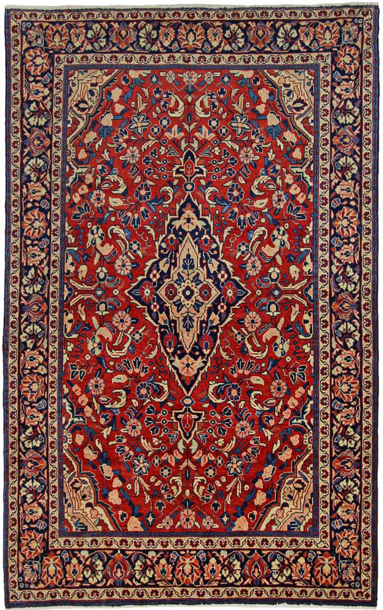 Persisk tæppe Malayer 195x124 195x124, Persisk tæppe Knyttet i hånden