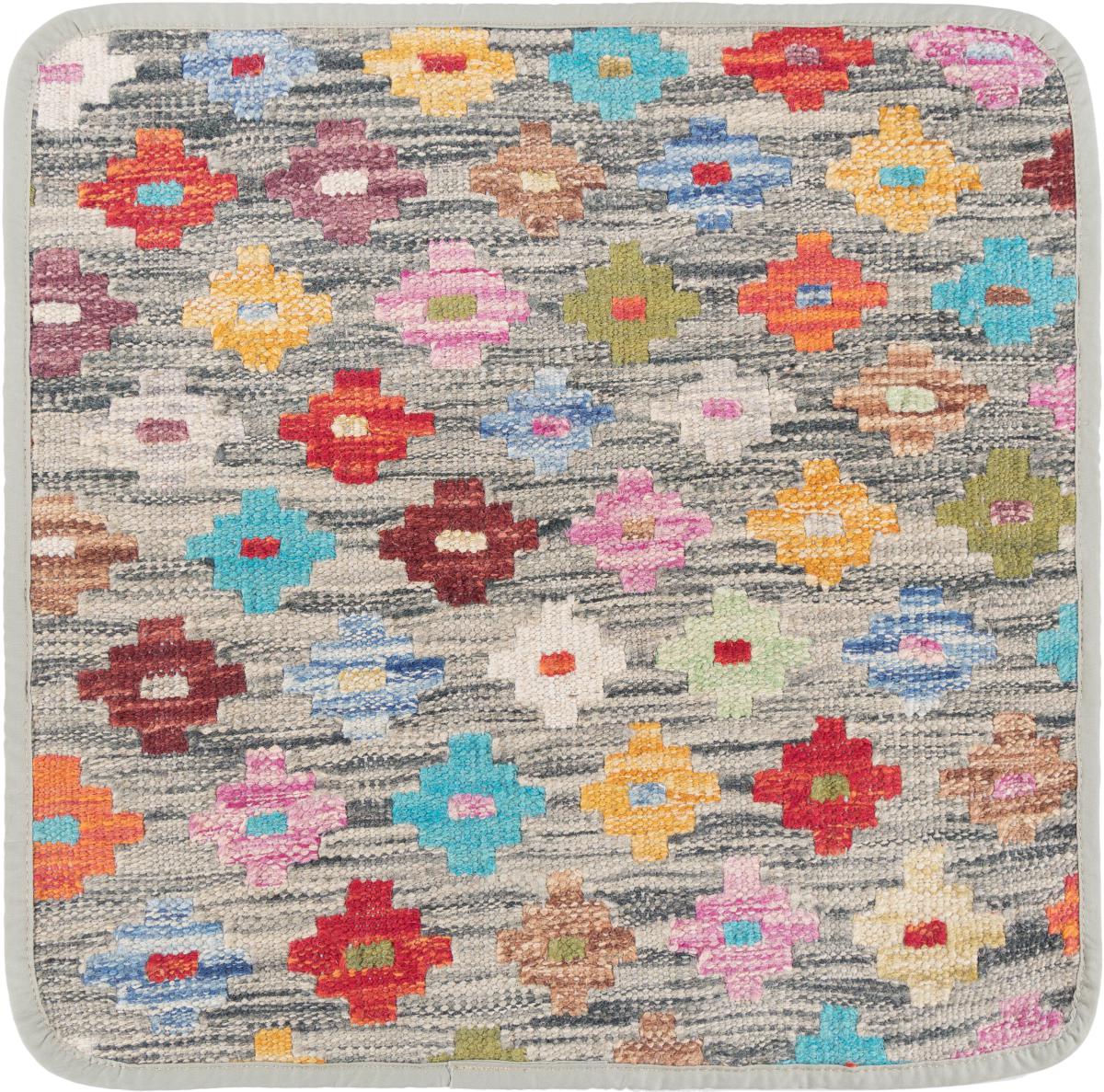 Afghanska mattan Kilim Afghan Kuddfodral 45x45 45x45, Persisk matta Knuten för hand
