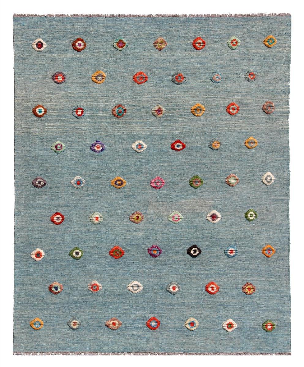 Alfombra afgana Kilim Afghan Nimbaft Edition 191x153 191x153, Alfombra persa Tejido a mano