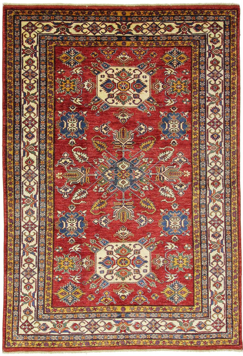 Afghan rug Super Kazak 8'0"x5'5" 8'0"x5'5", Persian Rug Knotted by hand