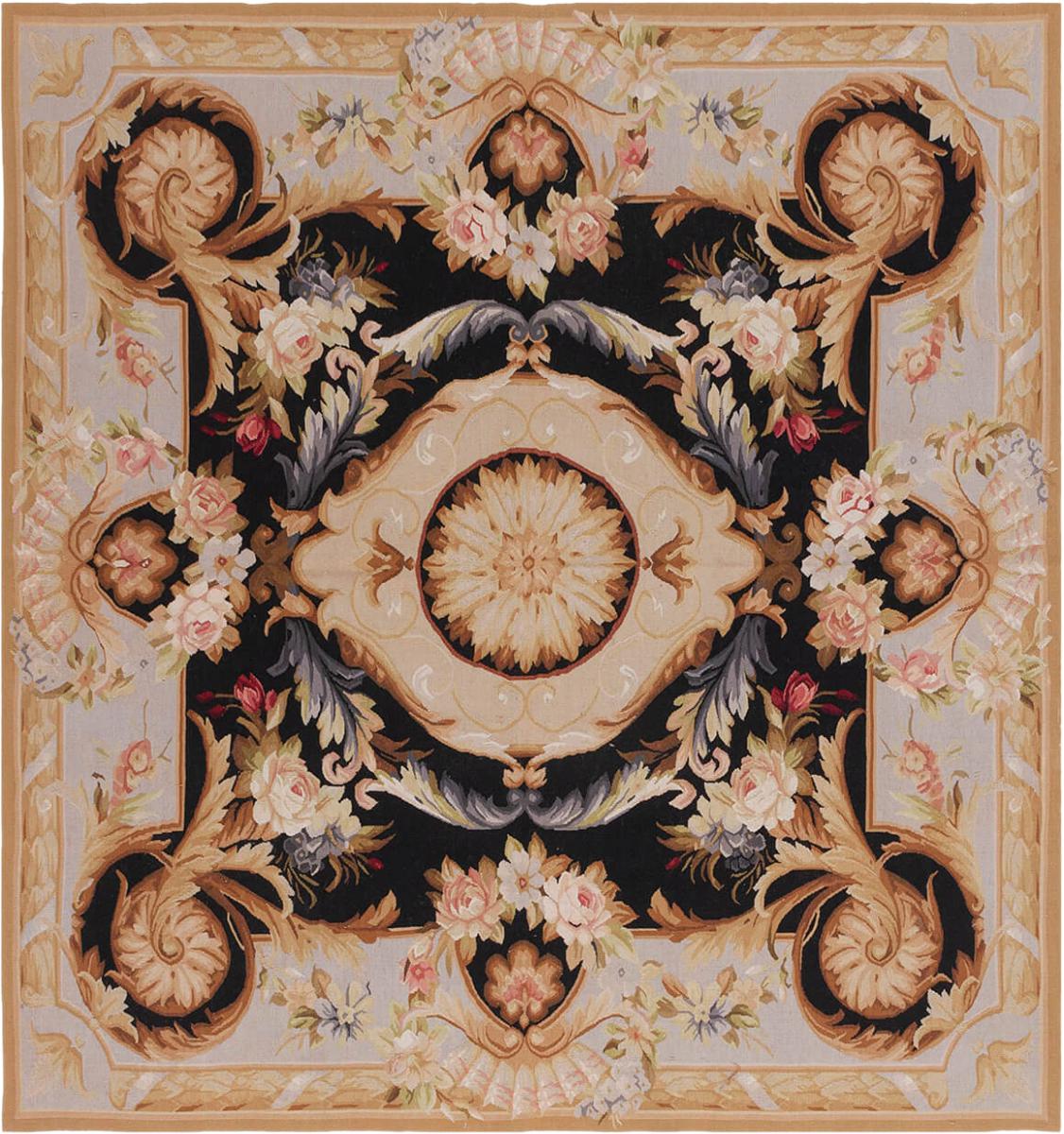 Tapis chinois Kilim Aubusson 212x197 212x197, Tapis persan Tissé à la main