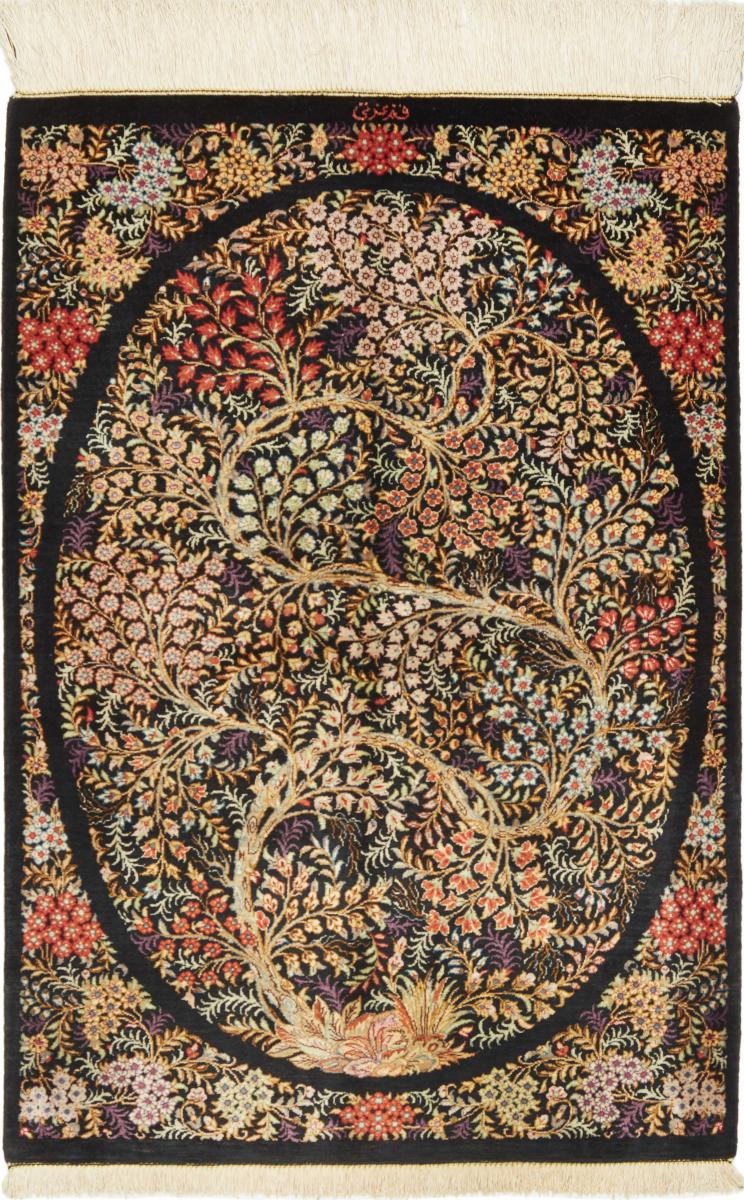Perzsa szőnyeg Ghom Selyem 2'10"x2'0" 2'10"x2'0", Perzsa szőnyeg Kézzel csomózva