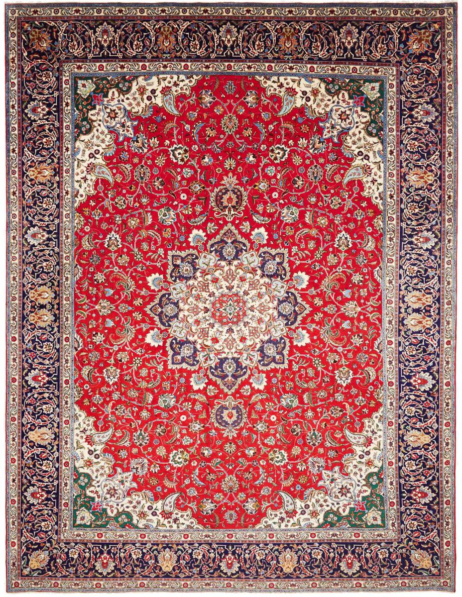 Persian Rug Tabriz 12'11"x10'0" 12'11"x10'0", Persian Rug Knotted by hand