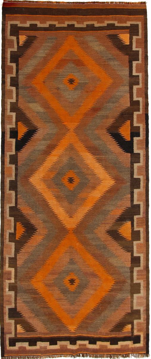 Tapete persa Kilim Fars Azerbaijan Antigo 312x131 312x131, Tapete persa Tecido à mão