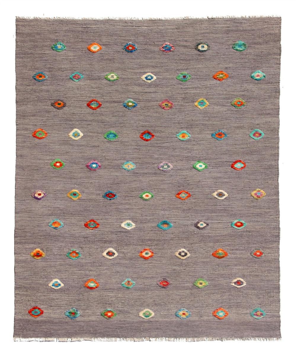 Alfombra afgana Kilim Afghan Nimbaft Edition 197x157 197x157, Alfombra persa Tejido a mano