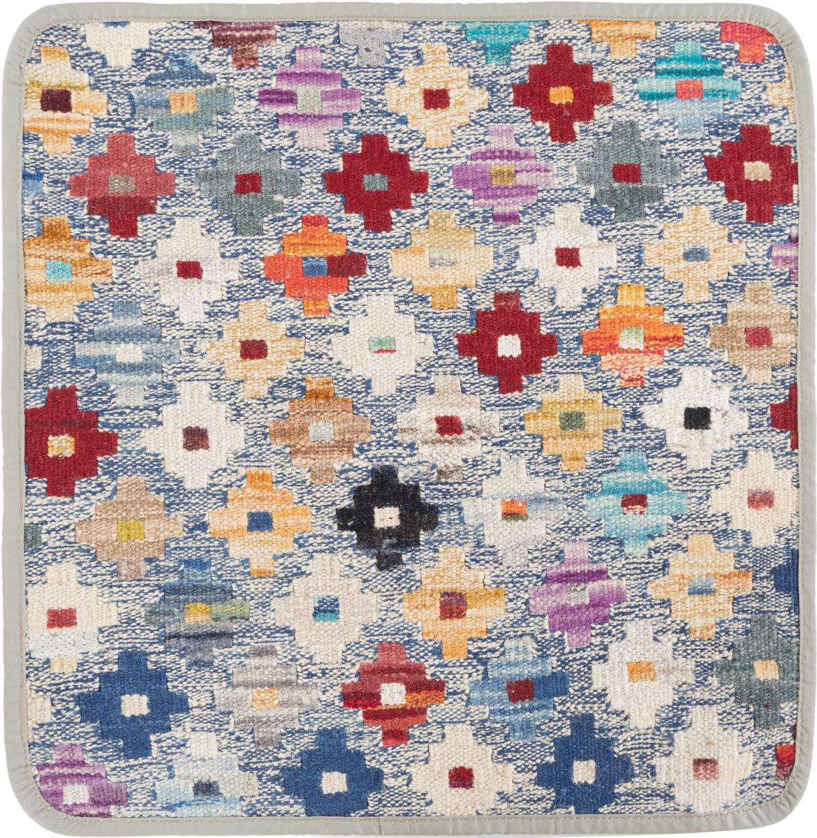Afghan rug Kilim Afghan Cushion Cover 45x45 45x45, Persian Rug Knotted by hand