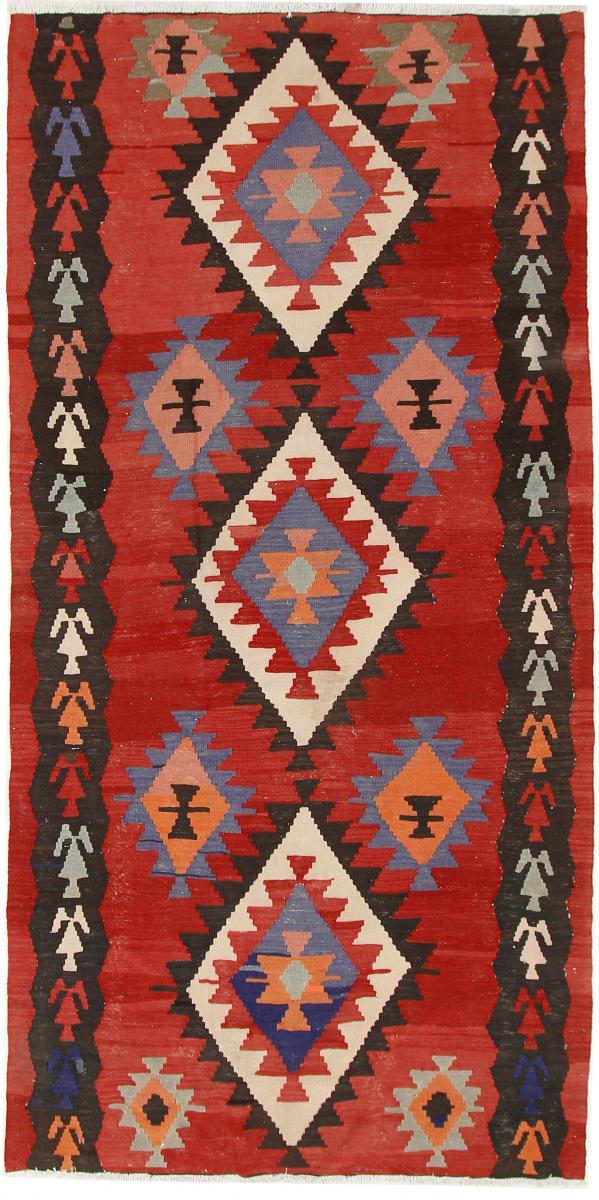 Tapete persa Kilim Fars Azerbaijan Antigo 291x143 291x143, Tapete persa Tecido à mão