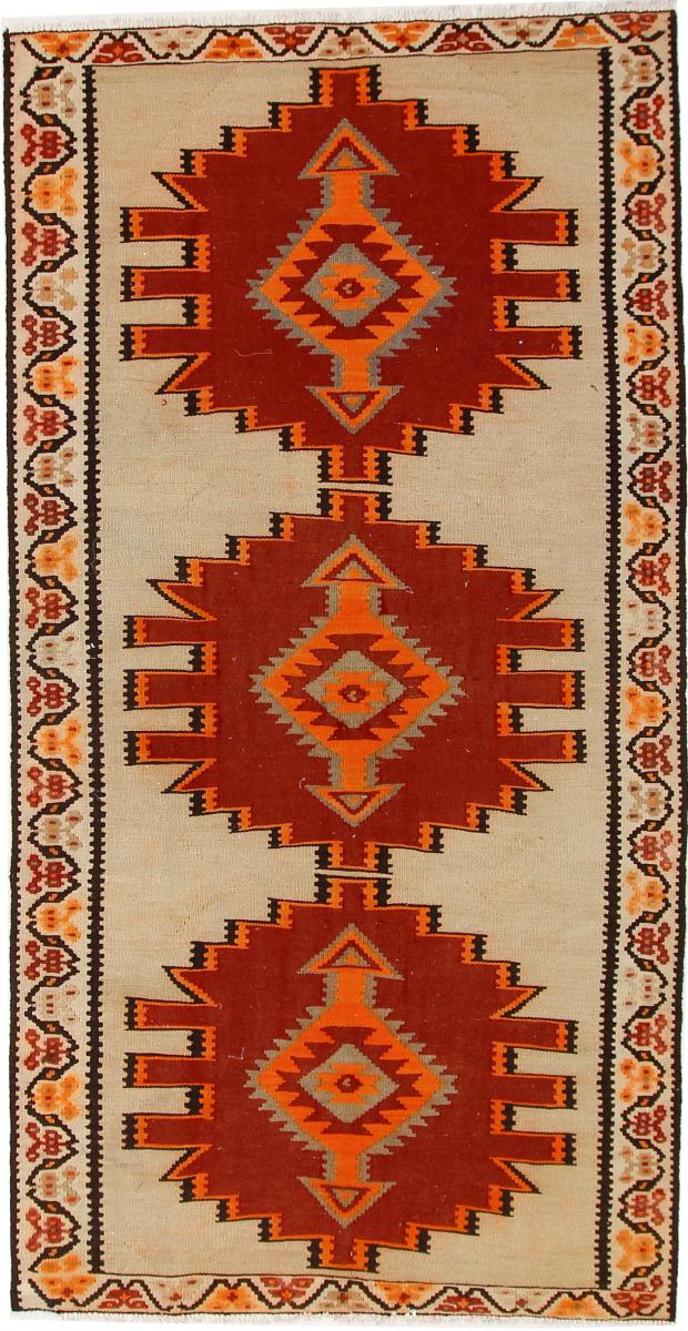 Perzsa szőnyeg Kilim Fars Azerbaijan Antik 9'5"x4'11" 9'5"x4'11", Perzsa szőnyeg szőttesek