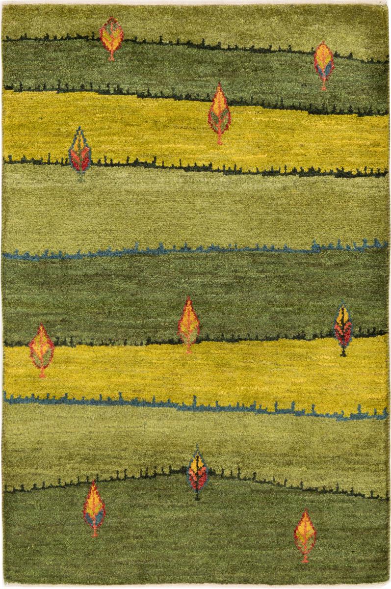 Persian Rug Persian Gabbeh Zagros 3'11"x2'8" 3'11"x2'8", Persian Rug Knotted by hand