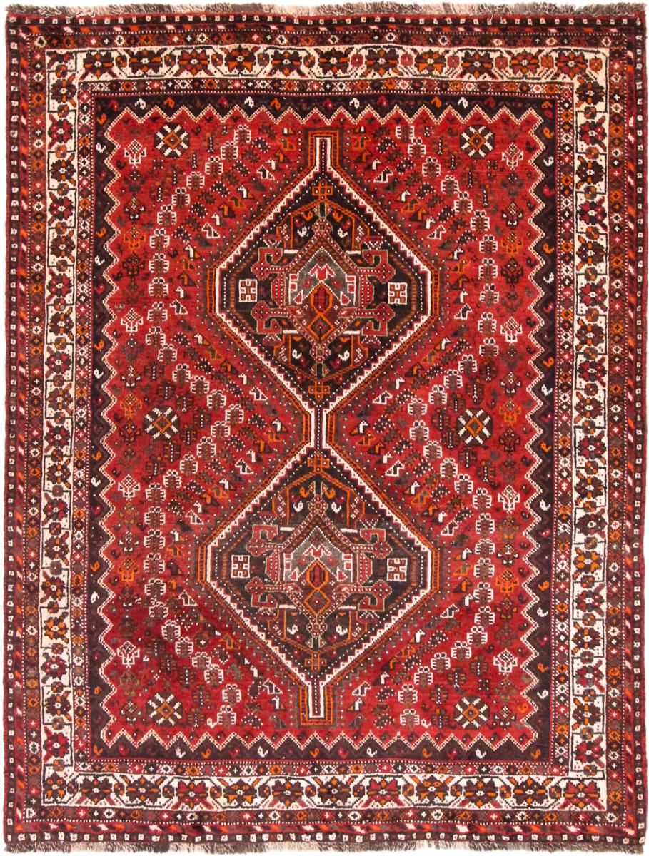 Persisk tæppe Shiraz 207x159 207x159, Persisk tæppe Knyttet i hånden