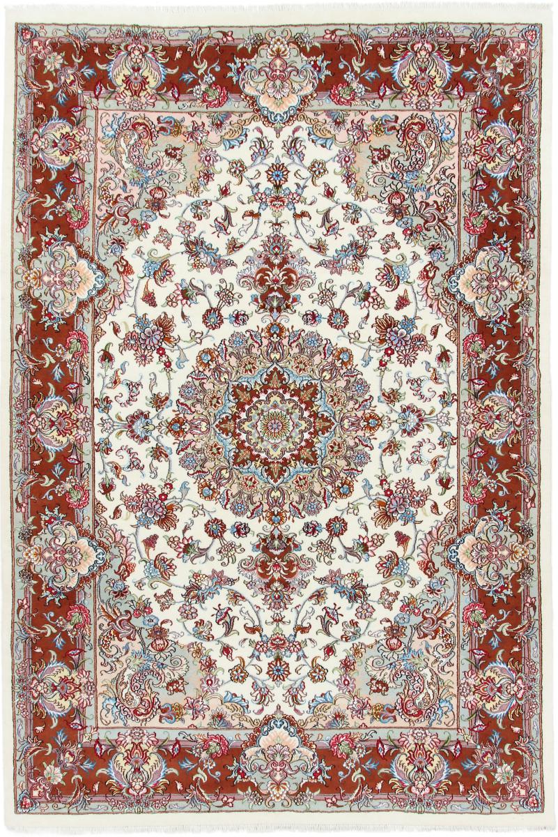 Tapete persa Tabriz 40Raj 355x240 355x240, Tapete persa Atado à mão