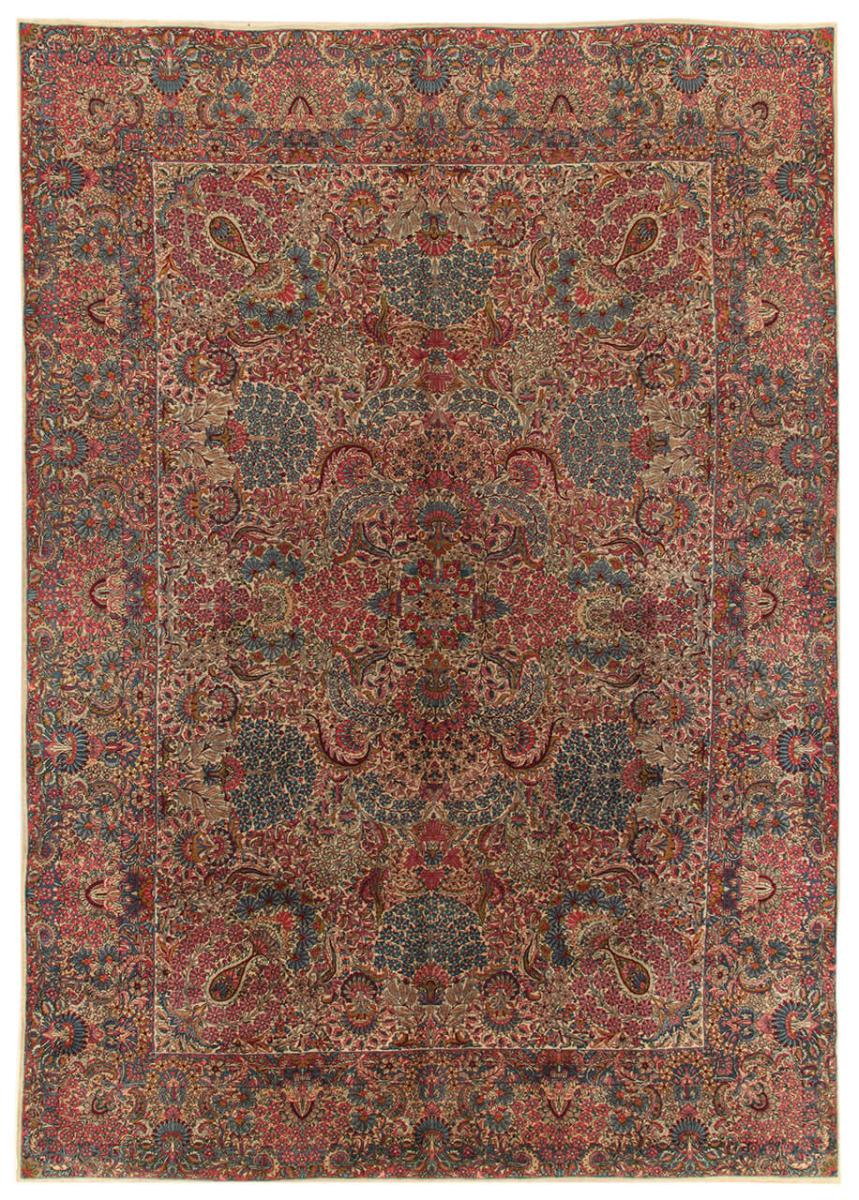 Alfombra persa Kerman Antiguo 421x309 421x309, Alfombra persa Anudado a mano