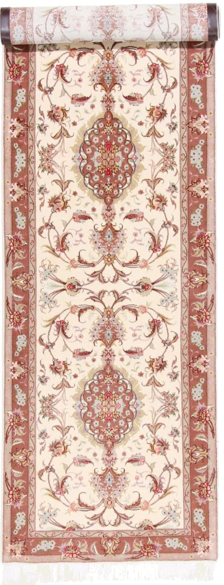 Persian Rug Tabriz 50Raj 10'11"x2'10" 10'11"x2'10", Persian Rug Knotted by hand