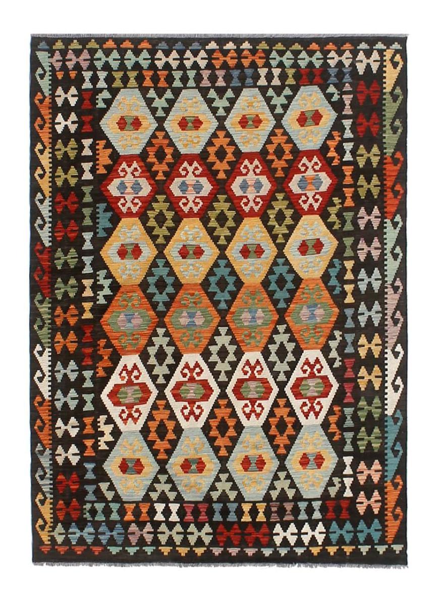 Afghan rug Kilim Afghan 8'0"x5'9" 8'0"x5'9", Persian Rug Woven by hand