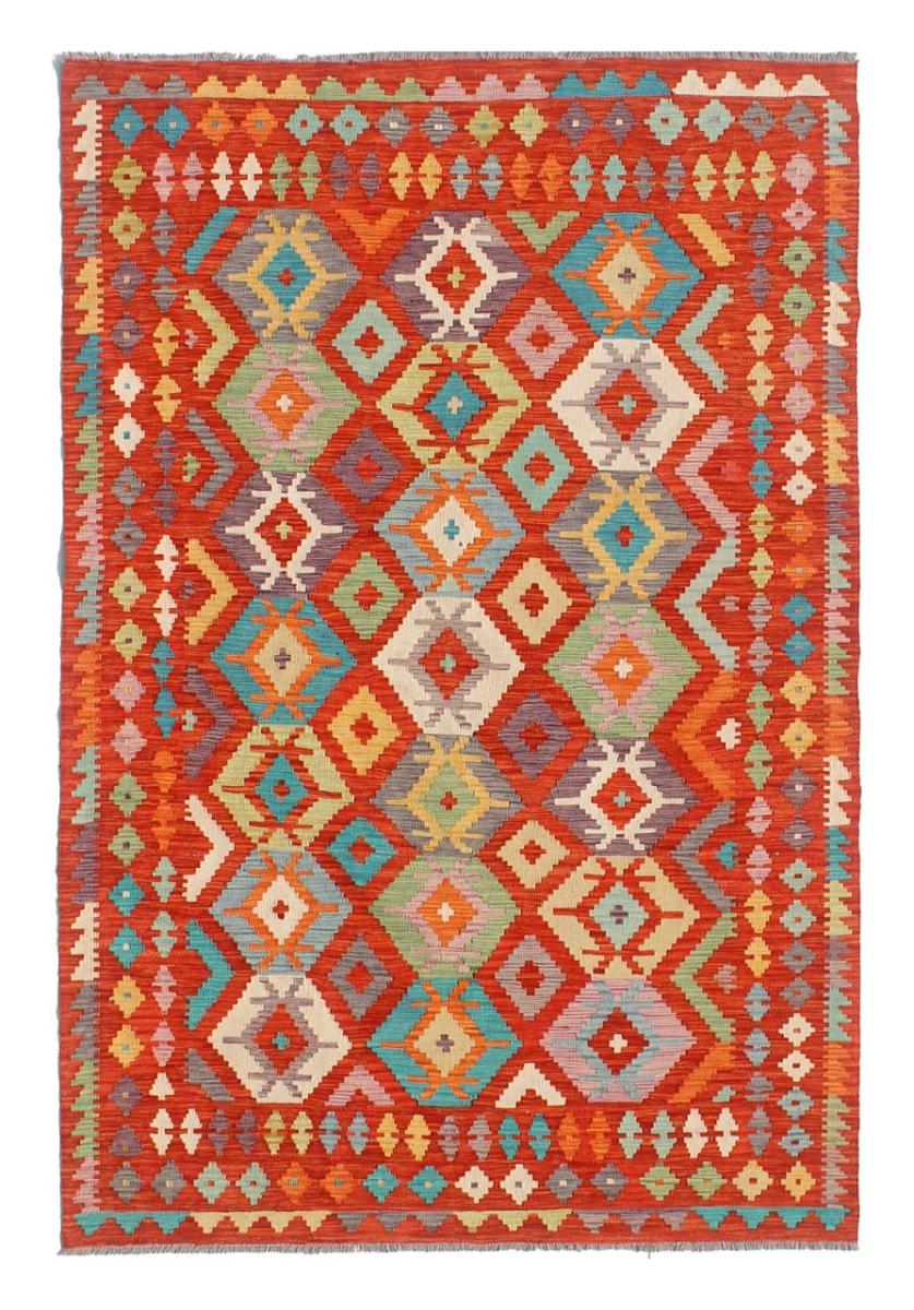 Afghan rug Kilim Afghan 7'11"x5'8" 7'11"x5'8", Persian Rug Woven by hand