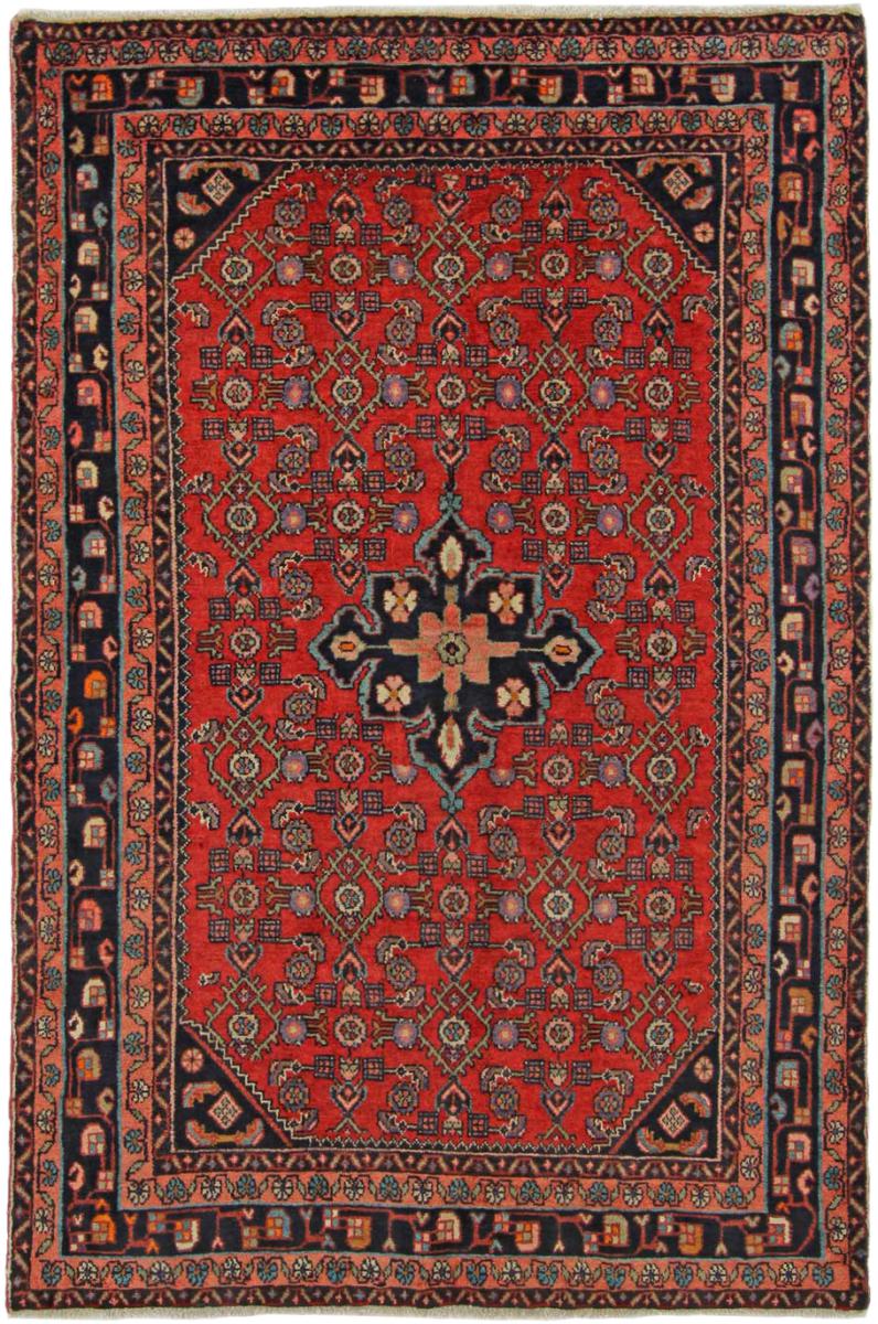 Persisk tæppe Hosseinabad 213x139 213x139, Persisk tæppe Knyttet i hånden