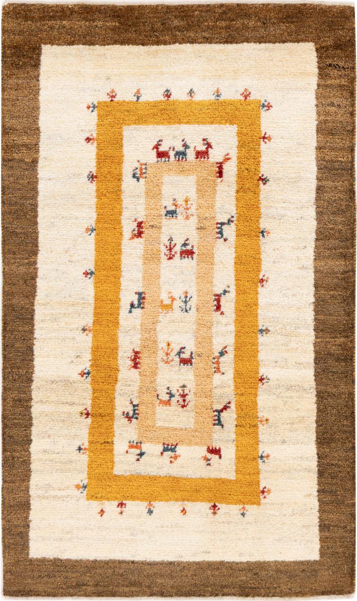 Persian Rug Persian Gabbeh Zagros 4'4"x2'7" 4'4"x2'7", Persian Rug Knotted by hand