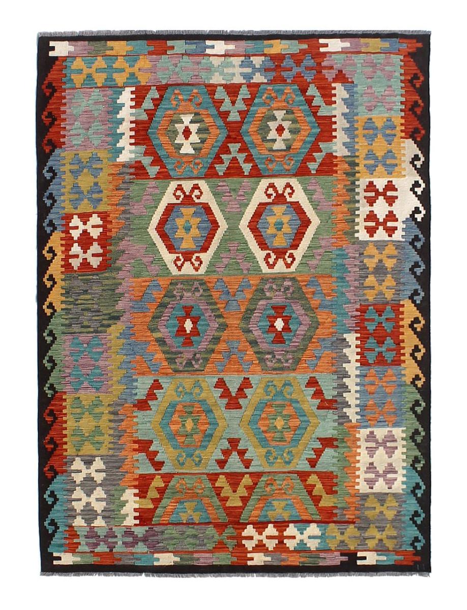 Afghan rug Kilim Afghan 7'11"x5'9" 7'11"x5'9", Persian Rug Woven by hand