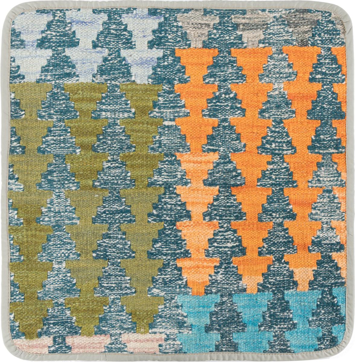 Afghan rug Kilim Afghan Cushion Cover 45x45 45x45, Persian Rug Knotted by hand