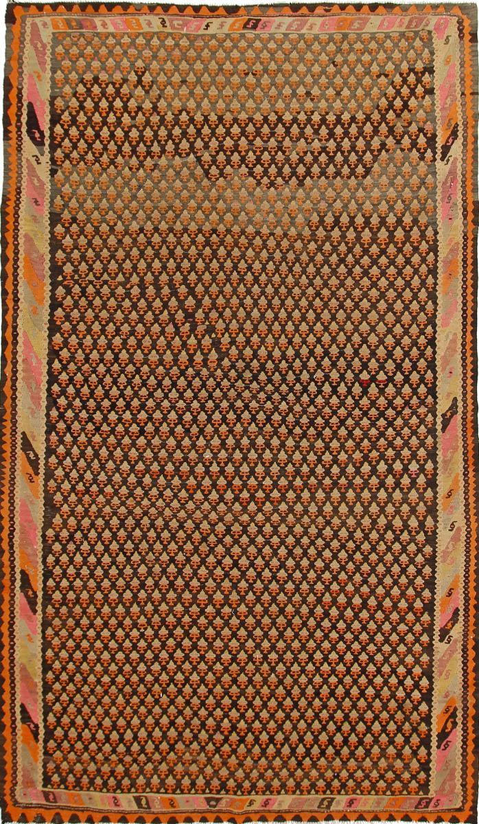 Tapete persa Kilim Fars Azerbaijan Antigo 10'6"x6'1" 10'6"x6'1", Tapete persa Tecido à mão