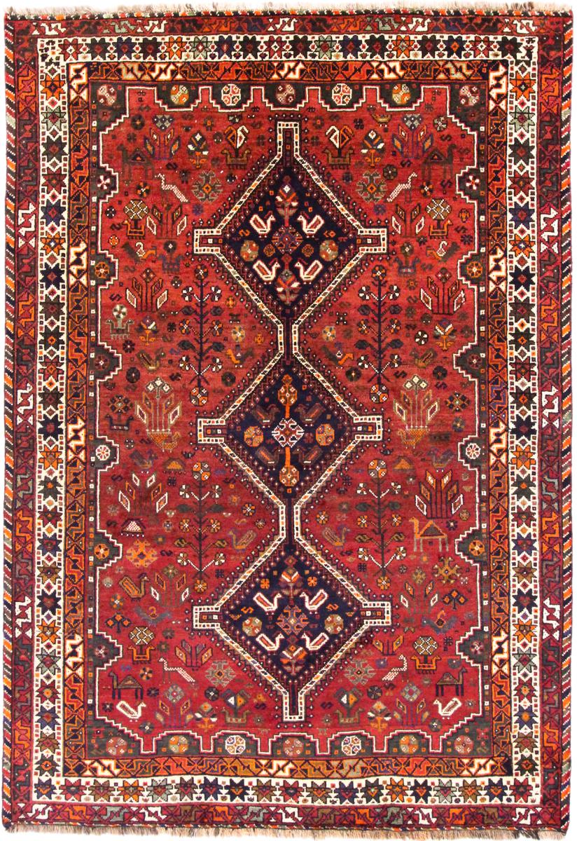 Tapete persa Shiraz 259x176 259x176, Tapete persa Atado à mão