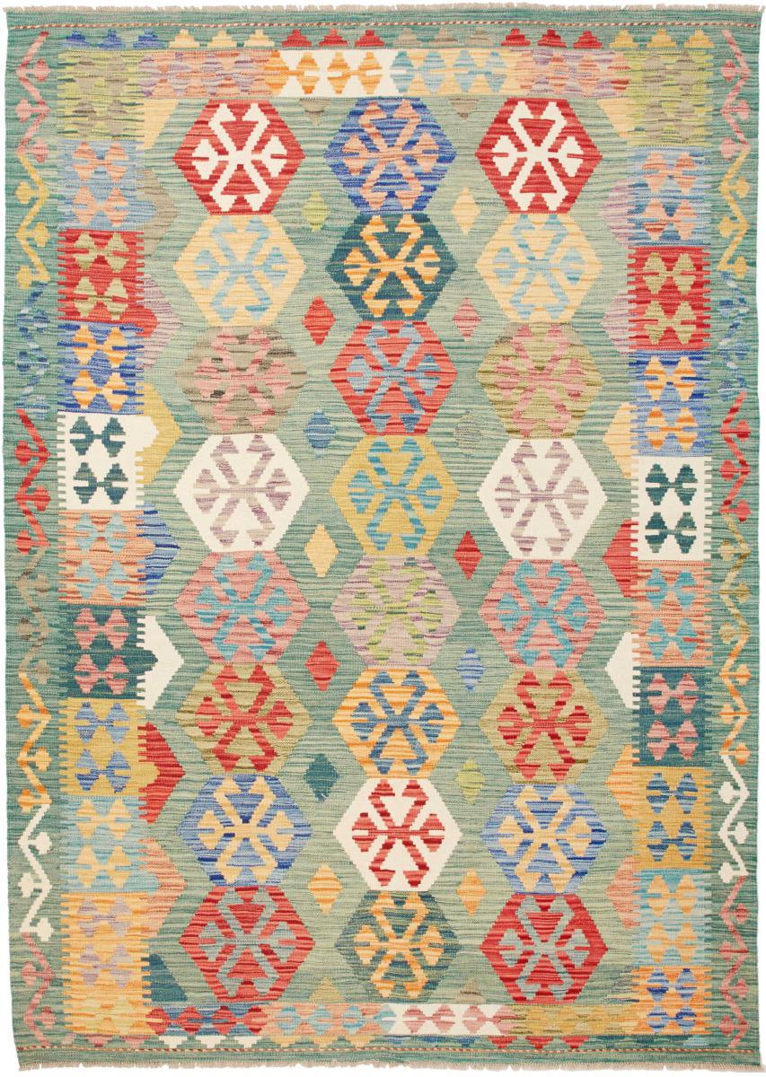 Tapis afghan Kilim  Afghan 247x172 247x172, Tapis persan Tissé à la main
