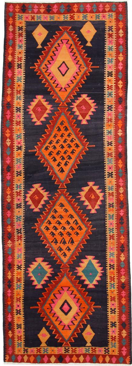 Tapete persa Kilim Fars Azerbaijan Antigo 411x149 411x149, Tapete persa Tecido à mão