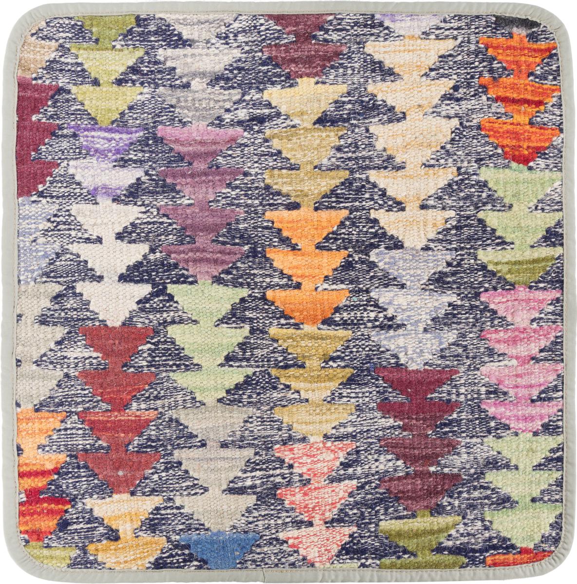 Afghan rug Kilim Afghan Cushion Cover 45x45 45x45, Persian Rug Knotted by hand
