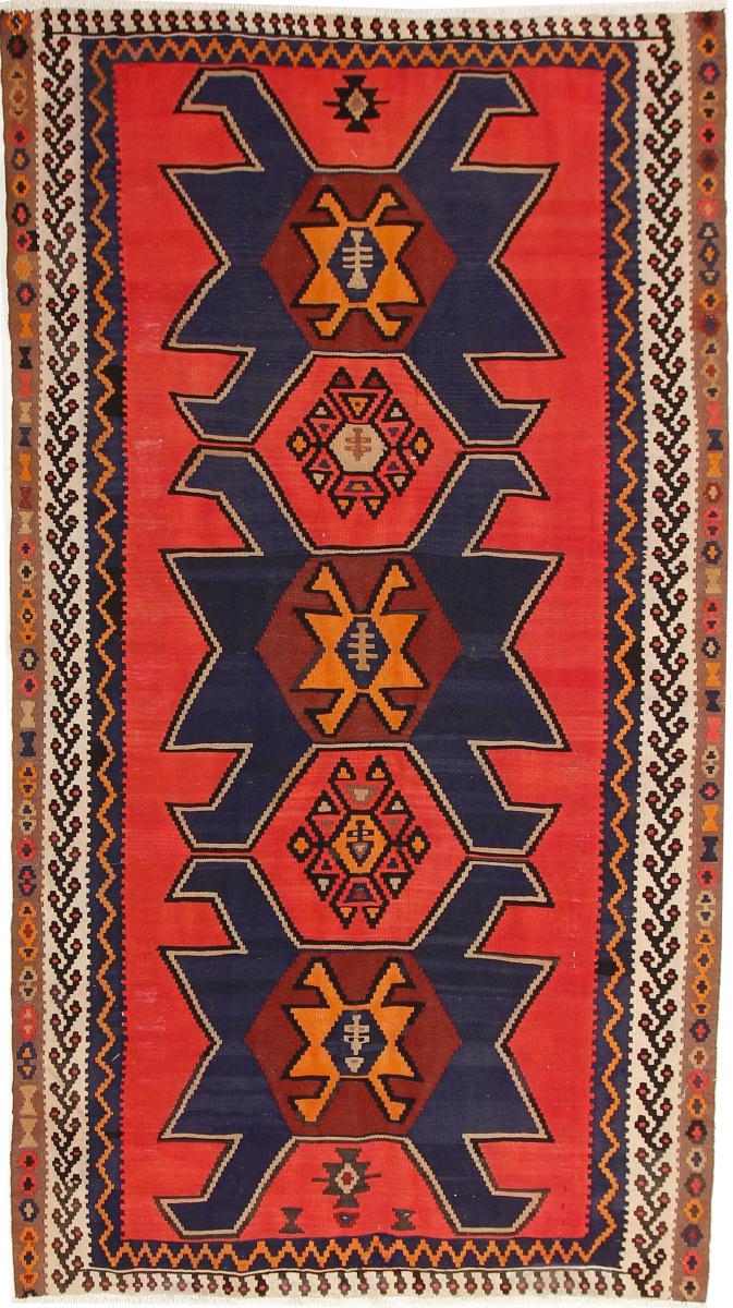 Tapete persa Kilim Fars Azerbaijan Antigo 284x163 284x163, Tapete persa Tecido à mão