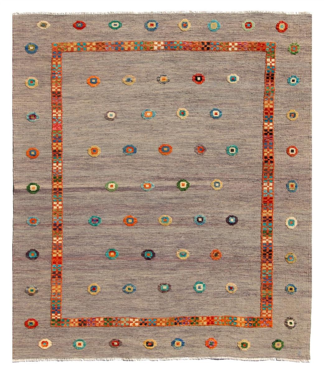 Alfombra afgana Kilim Afghan Nimbaft Edition 201x168 201x168, Alfombra persa Tejido a mano