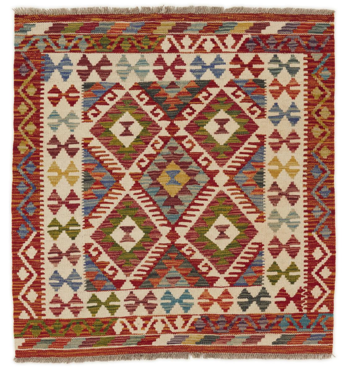 Pakistani rug Kilim Afghan 103x98 103x98, Persian Rug Woven by hand