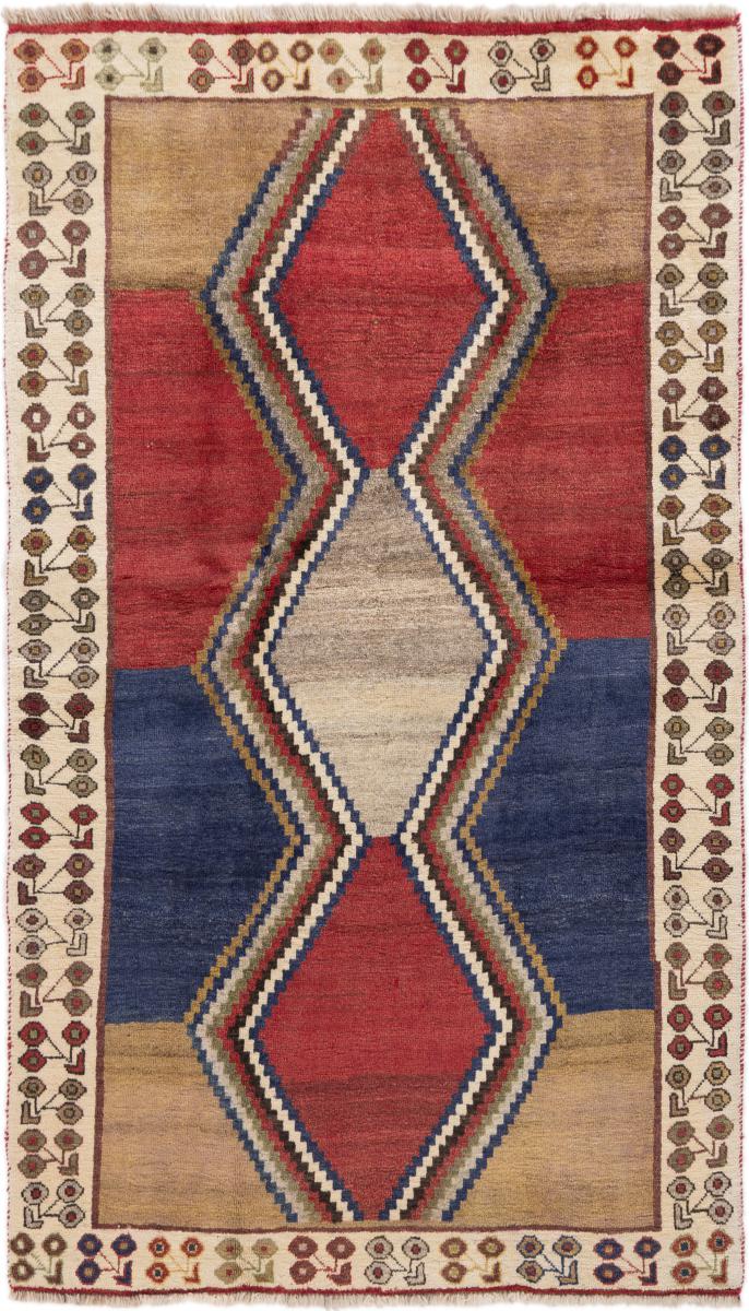 Persian Rug Persian Gabbeh Ghashghai 213x124 213x124, Persian Rug Knotted by hand