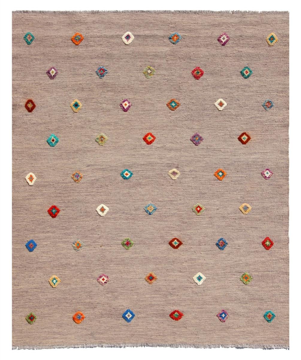 Alfombra afgana Kilim Afghan Nimbaft Edition 197x161 197x161, Alfombra persa Tejido a mano