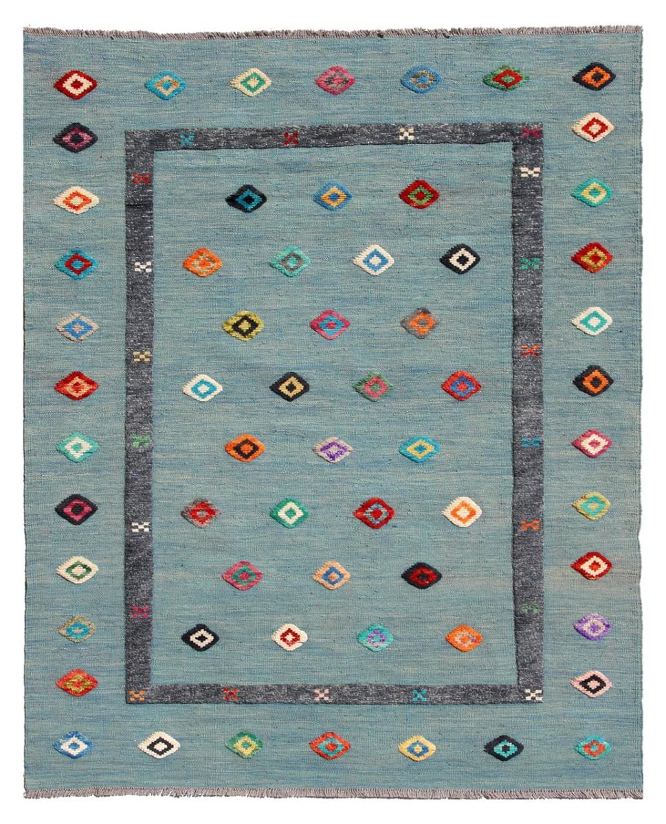 Alfombra afgana Kilim Afghan Nimbaft Edition 196x147 196x147, Alfombra persa Tejido a mano
