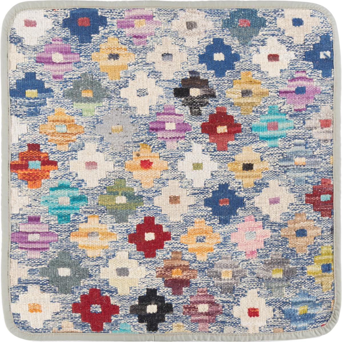 Afghanska mattan Kilim Afghan Kuddfodral 45x45 45x45, Persisk matta Knuten för hand