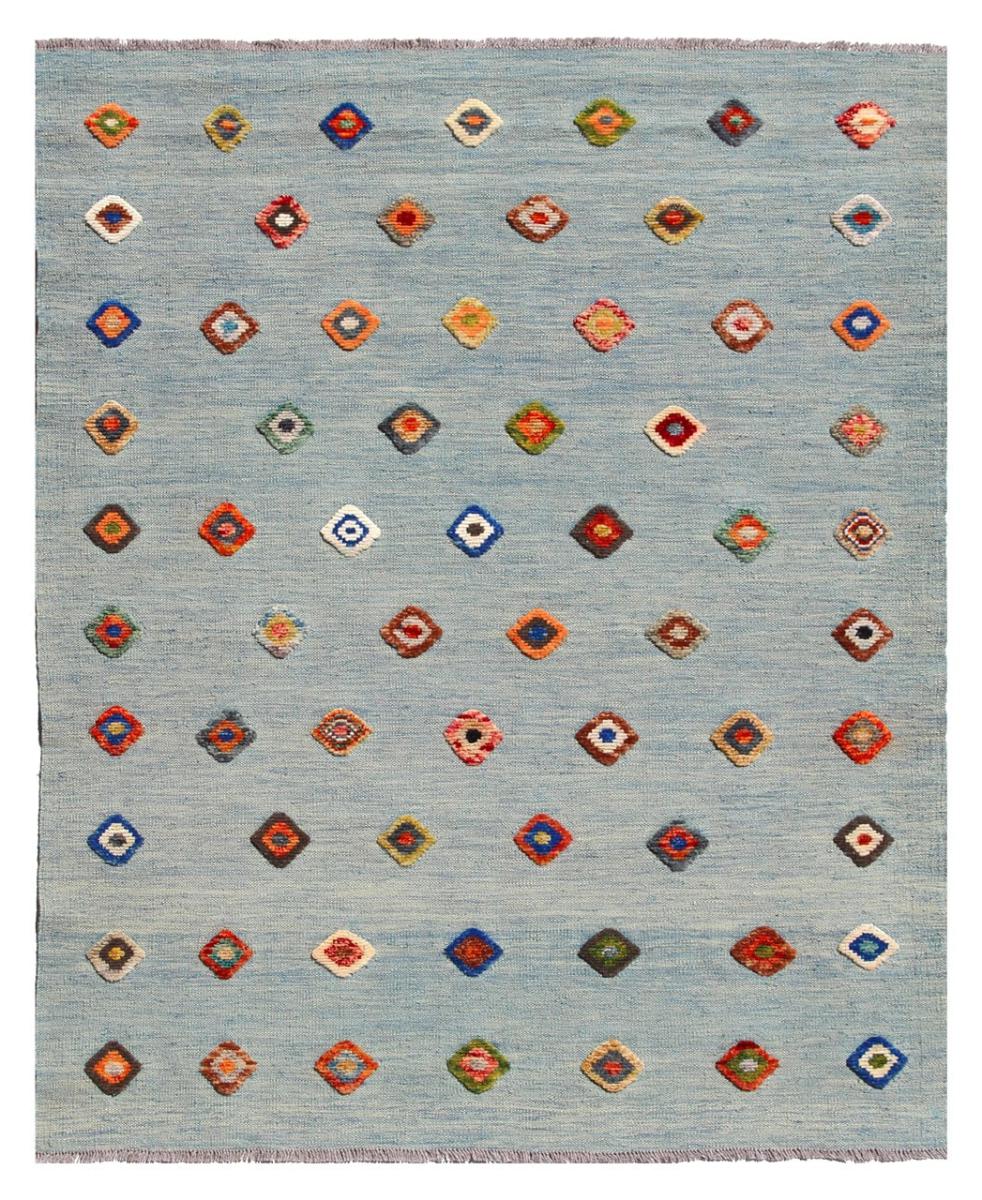Alfombra afgana Kilim Afghan Nimbaft Edition 196x146 196x146, Alfombra persa Tejido a mano