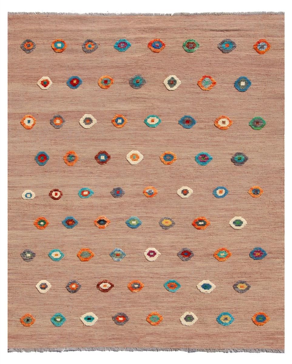 Alfombra afgana Kilim Afghan Nimbaft Edition 196x147 196x147, Alfombra persa Tejido a mano