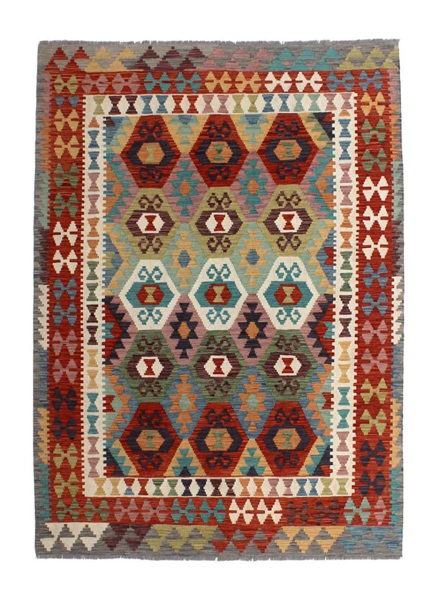 Afghan rug Kilim Afghan 7'11"x5'9" 7'11"x5'9", Persian Rug Woven by hand