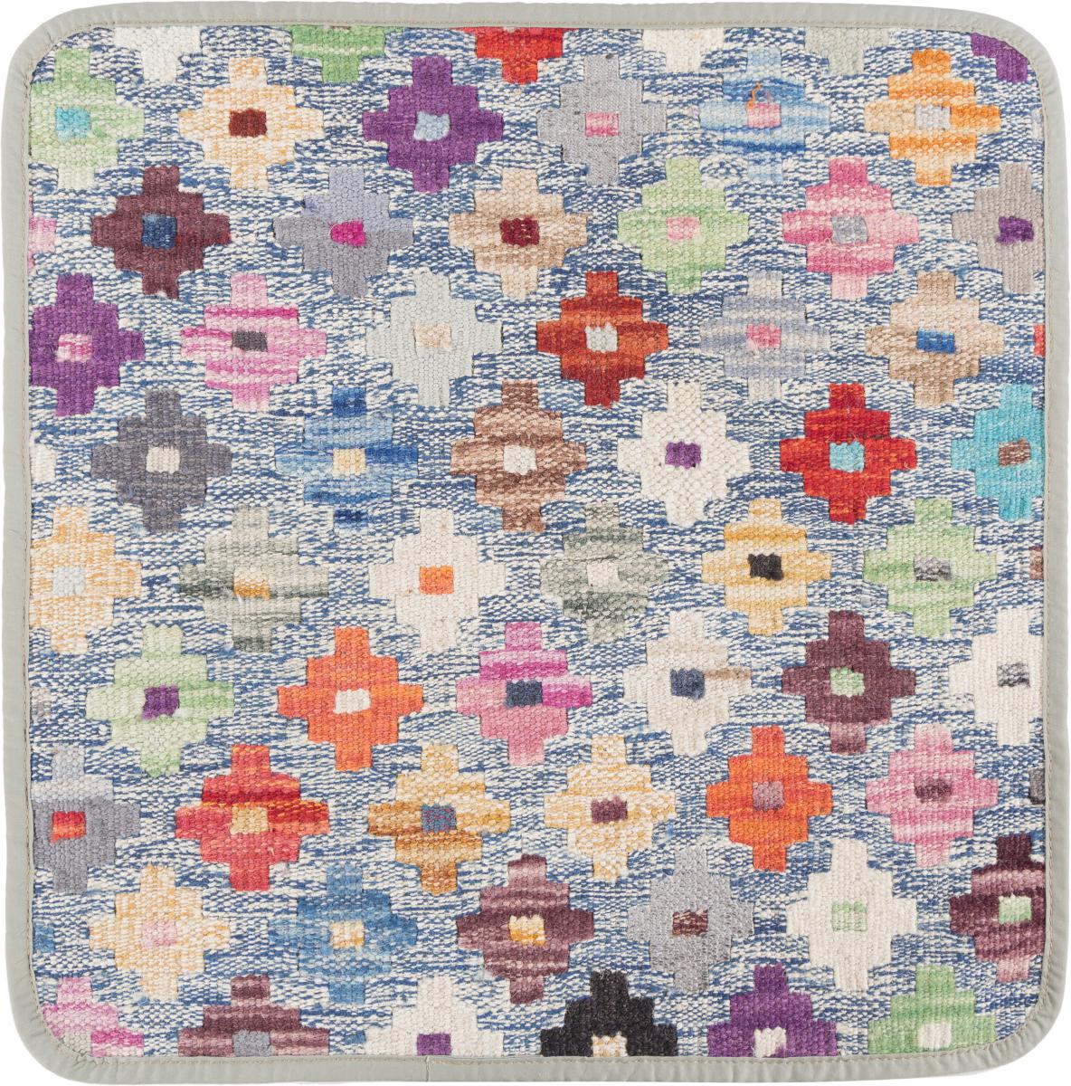 Afghan rug Kilim Afghan Cushion Cover 45x45 45x45, Persian Rug Knotted by hand