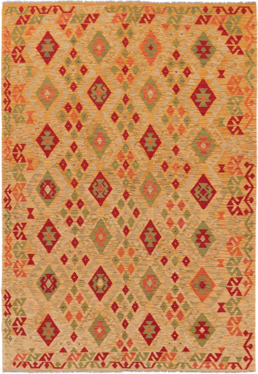 Tapete afegão Kilim Afegão 252x175 252x175, Tapete persa Tecido à mão