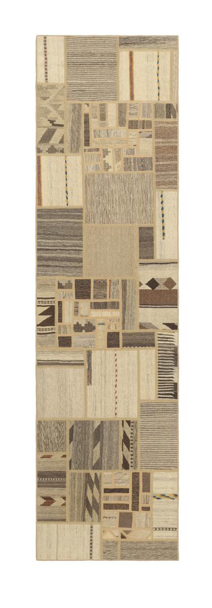 Persisk tæppe Kelim Patchwork 299x79 299x79, Persisk tæppe Håndvævet